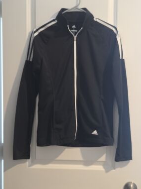 Adidas Black Sweater with White Stripes